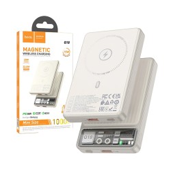 Power Bank Magnético Hoco Q18 Tourer 22,5w 10000mAh Branco Leitoso Power Bank Magnético Hoco Q18 Tourer 22,5w 10000mAh Branco Leitoso